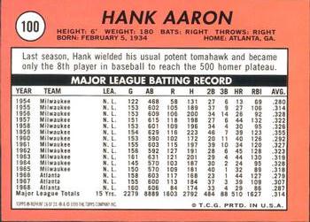 2000 Topps - Limited Aaron #16 Hank Aaron Back