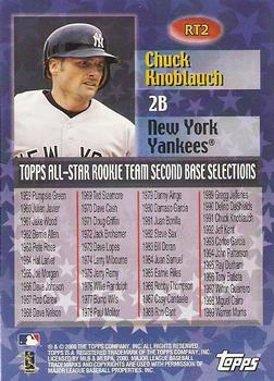 2000 Topps - Limited All-Star Rookie Team #RT2 Chuck Knoblauch  Back