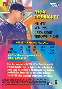 2000 Topps - Limited Perennial All-Stars #PA9 Alex Rodriguez  Back