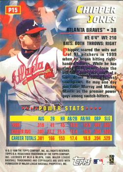 2000 Topps - Limited Power Players #P15 Chipper Jones  Back