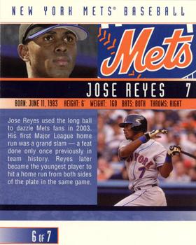 2004 Fleer New York Mets Commemorative #6 Jose Reyes Back