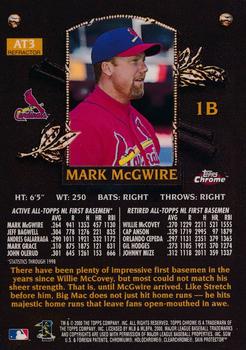 2000 Topps Chrome - All-Topps Refractors #AT3 Mark McGwire  Back