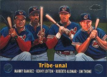 2000 Topps Chrome - Combos #TC1 Tribe-unal (Manny Ramirez / Kenny Lofton / Roberto Alomar / Jim Thome)  Front