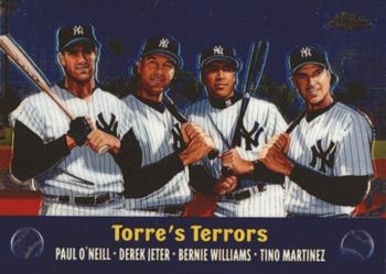 2000 Topps Chrome - Combos #TC3 Torre's Terrors (Paul O'Neill / Derek Jeter / Bernie Williams / Tino Martinez)  Front