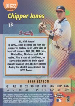 2000 Topps Chrome - Own the Game Refractors #OTG22 Chipper Jones  Back