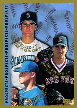 1998 Topps #256 Carl Pavano / Gil Meche / Kerry Wood Front