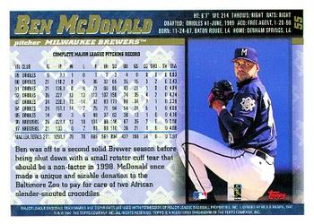 1998 Topps #55 Ben McDonald Back