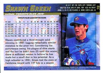 1998 Topps #76 Shawn Green Back