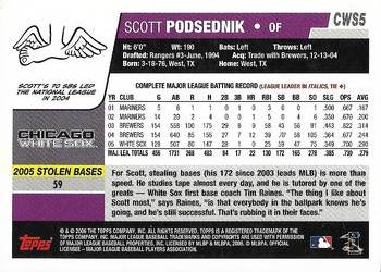 2006 Topps Chicago White Sox #CWS5 Scott Podsednik Back