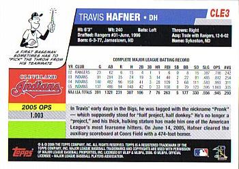 2006 Topps Cleveland Indians #CLE3 Travis Hafner Back