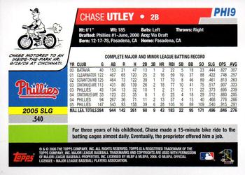 2006 Topps Philadelphia Phillies #PHI9 Chase Utley Back