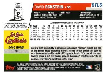 2006 Topps St. Louis Cardinals #STL5 David Eckstein Back