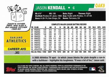 2006 Topps Oakland Athletics #OAK9 Jason Kendall Back
