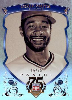 2014 Panini Hall of Fame 75th Year Anniversary - Base Blue Frame #85 Ozzie Smith Front