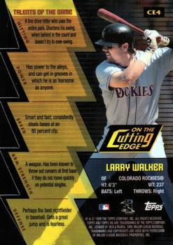 2000 Topps HD - On the Cutting Edge #CE4 Larry Walker Back