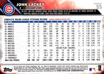 2016 Topps Chrome #55 John Lackey Back