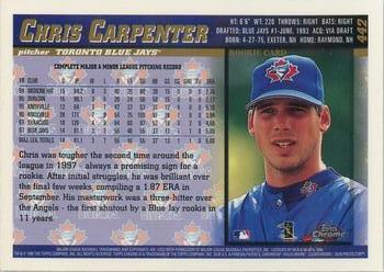 1998 Topps Chrome #442 Chris Carpenter Back