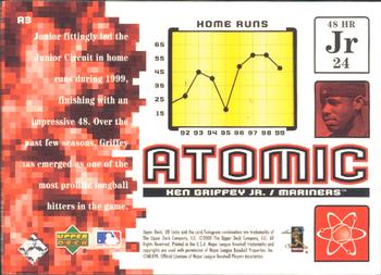 2000 UD Ionix - Atomic #A3 Ken Griffey Jr.  Back