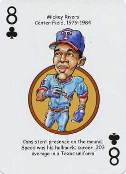 2012 Hero Decks Texas Rangers Baseball Heroes Playing Cards #8♣ Mickey Rivers Front