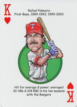 2012 Hero Decks Texas Rangers Baseball Heroes Playing Cards #K♥ Rafael Palmeiro Front