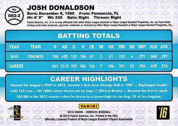 2016 Donruss - 1982 Holoflow Border #D82-2 Josh Donaldson Back