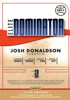 2016 Donruss - Elite Dominators #ED11 Josh Donaldson Back