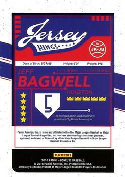 2016 Donruss - Jersey Kings #JK-JB Jeff Bagwell Back