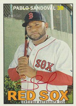 2016 Topps Heritage - Real One Autographs Red Ink #ROA-PS Pablo Sandoval Front