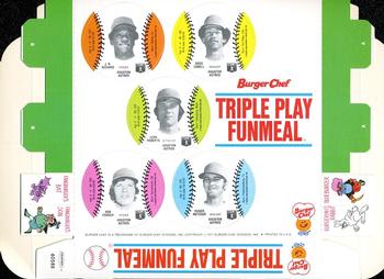 1977 Burger Chef Fun Meal Discs - Triple Play Funmeal Tray #NNO Houston Astros Front