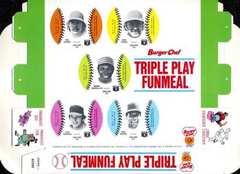 1977 Burger Chef Fun Meal Discs - Triple Play Funmeal Tray #NNO Oakland A's Front