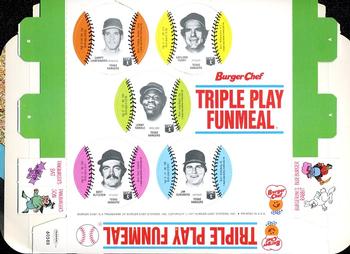 1977 Burger Chef Fun Meal Discs - Triple Play Funmeal Tray #NNO Texas Rangers Front