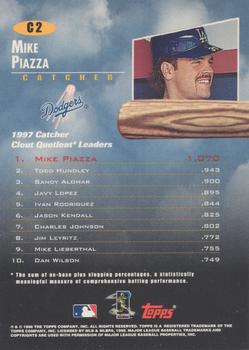 1998 Topps - Clout Nine #C2 Mike Piazza Back