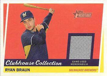 2016 Topps Heritage - Clubhouse Collection Relics #CCR-RB Ryan Braun Front