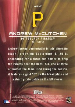 2016 Topps Opening Day - Alternate Reality #AR-7 Andrew McCutchen Back