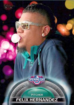 2016 Topps Opening Day - Bubble Trouble #BT-2 Felix Hernandez Front