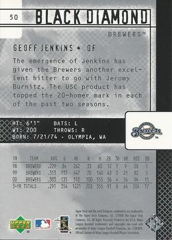 2000 Upper Deck Black Diamond Rookie Edition - Gold #50 Geoff Jenkins  Back