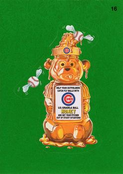2016 Topps MLB Wacky Packages - Green Turf Border #16 Cubs Honey Front