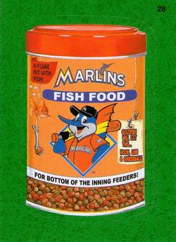 2016 Topps MLB Wacky Packages - Green Turf Border #28 Marlins Fish Food Front