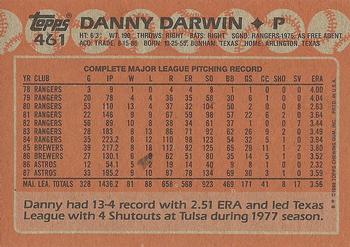 1988 Topps #461 Danny Darwin Back