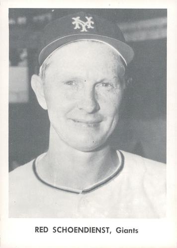 1957 Jay Publishing New York Giants 5x7 #NNO Red Schoendienst Front