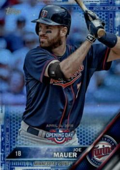 2016 Topps Opening Day - Blue Foil #OD-97 Joe Mauer Front