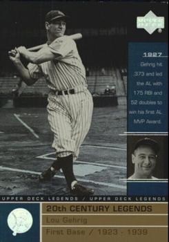 2000 Upper Deck Legends - Commemorative Collection #127 Lou Gehrig Front