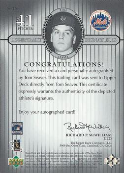 2000 Upper Deck Legends - Legendary Signatures #S-TS Tom Seaver Back