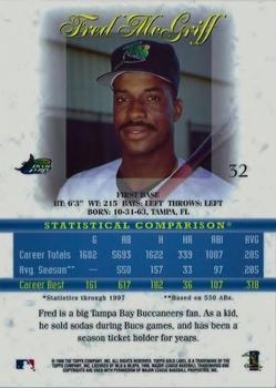 1998 Topps Gold Label - Class 2 #32 Fred McGriff Back