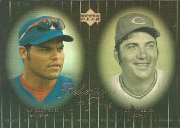 2000 Upper Deck Legends - Reflections in Time #R4 Ivan Rodriguez / Johnny Bench Front