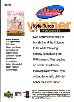 2000 Upper Deck MVP - Draw Your Own Card #DT23 Kerry Wood  Back