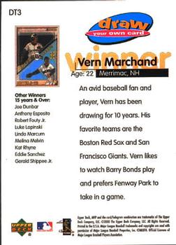 2000 Upper Deck MVP - Draw Your Own Card #DT3 Barry Bonds  Back