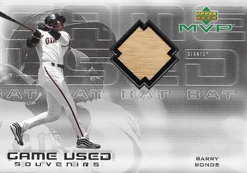 2000 Upper Deck MVP - Game Used Souvenirs #B-BB Barry Bonds Front