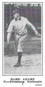 1916 Sporting News (M101-5) Reprint #1 Babe Adams Front