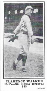 1916 Sporting News (M101-5) Reprint #185 Tilly Walker Front